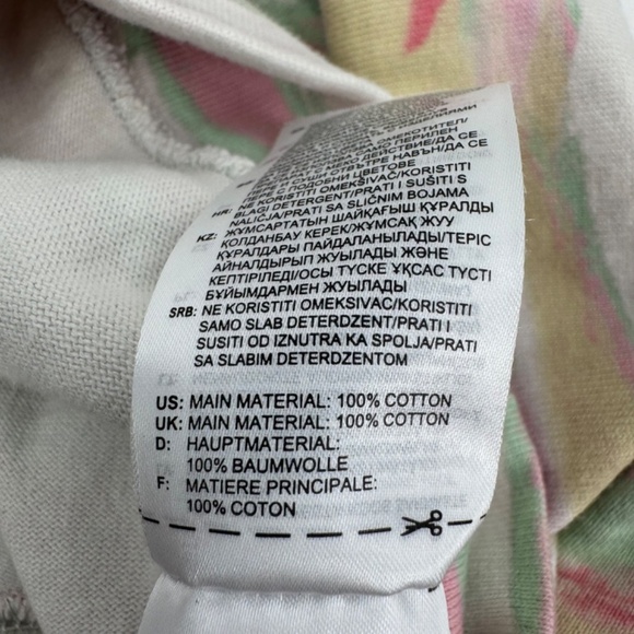 Adidas Hoodie Women Small Multicolor Tie Dye Cropped Lightweight Oversized Relax - Picture 7 of 9